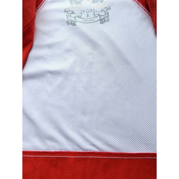 JACKET-OLEG CASSINI-Red-White Mesh Lining-Zippers-Designer-Size Small - Picture 6 of 14